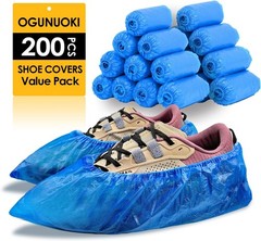 200 pack disposable shoe covers non slip durable for daily indoor use