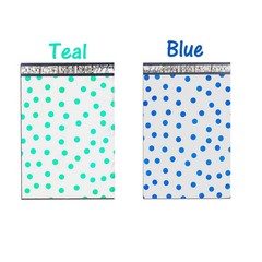 12″ x15″ All Color Exclusive Polka Dot FLAT POLY Mailers_w Kiss Lips Stickers