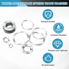 50Pcs 0.83″x0.63″x0.01″ (ODxIDxT) 304 Stainless Steel Wave Spring Washer