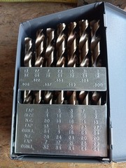 COBALT 29PC DRILL BIT SET IN HUOT BOX FRACTIONAL 1/16″-1/2″ BY 64THS #833