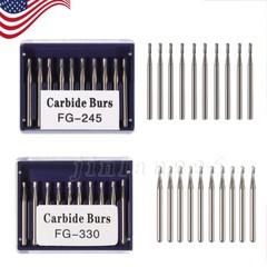 Dental Burs FG 330 FG 245 Carbide High Speed Pear Domed Fissure Friction Grip