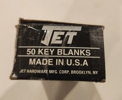 JET – Full Box – 50 Nickel Silver KEY BLANKS – Type M Keyway – 1A1M1-NS