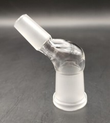 18mm-14mm 45 Degree Angle Glass Ground Joint Attachment Adapter GonG Elbow