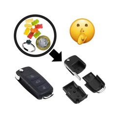Fake Car Key Storage Box Hide 6.98 x 3.37 x 2.74 inches, As picture shows