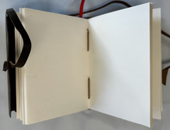 2-Pack Handmade Genuine Leather Diary Journal Notebook Blank Dark Tan 110 Pages