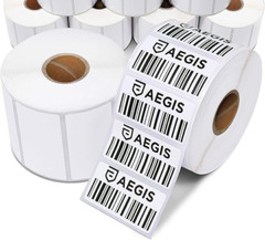 8 Rolls: Aegis 2″ x 1″ Labels – 1300 Labels/Roll – Thermal for Zebra Rollo Perf