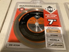 Lot of 2 Diamondback 7″ Continuous Rim Wet Cut Diamond Blades DB-07CR