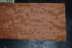 Block Mottled Makore Raw Wood Veneer Sheet 8 x 31 inches 1/42nd thick L2308-50