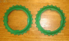 Lot of 2 John Deere Lustran B8*24 Plastic Seed Corn Planter Plates (Used)