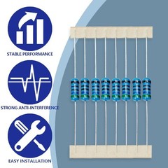 50 Pcs 1W 1 560 Ohm Metal Film Resistor Resistance DIY Project E Color: 50 pcs