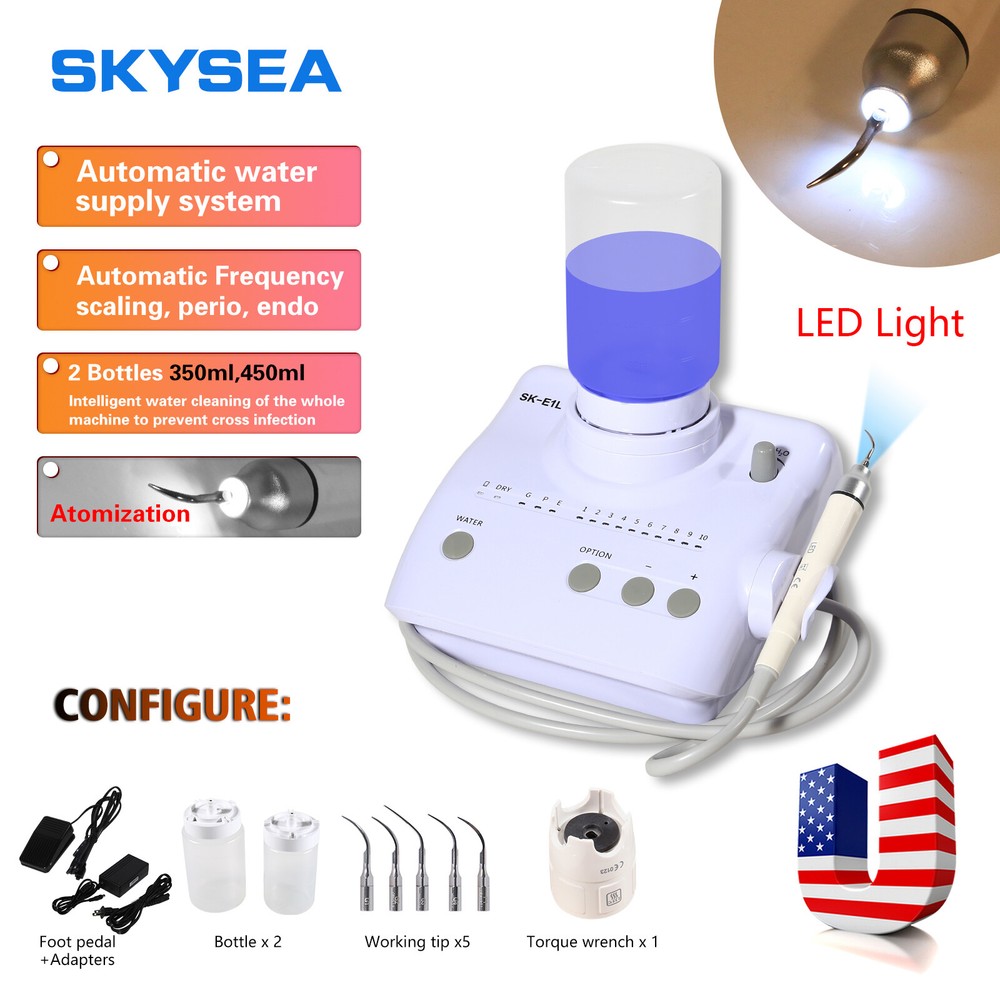 Dental Ultrasonic LED Scaler Bottle fit WOODPECKER/EMS/Air Scaler Handpiece 2/4H