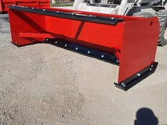 6′ Skid Steer Snow Pusher Box 30″ Backdrag Rubber HD Bobcat Case Kubota Orange