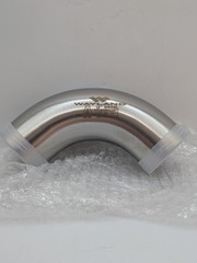 W6L2S-15-7 90 deg Long Weld Elbow With Tangent, 1-1/2 in Tube OD S.S. 316 Polish