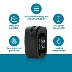 CMS50NA finger Pulse Oximeter spO2 Pulse Rate Blood Oxymeter Black color