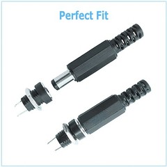 10PC Male Barrel Jack Plug Female Socket Panel Mount DC 12V Power Connectors