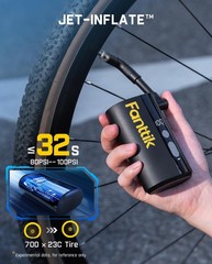 Fanttik X9 Ace Mini Bike Pump, 32s Fast Inflate Pump palm-sized, Black