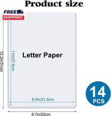 8.5 X 11 Hard Plastic Sheet Protectors Rigid Print Protectors Clear Waterproof