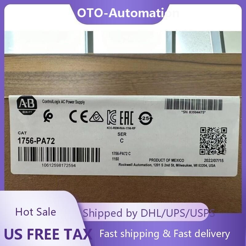 1756-PA72 New Sealed AB ControlLogix AC Power Supply 1756PA72 US Free Tax
