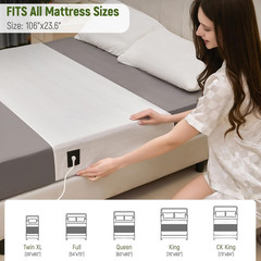 Grounding Sheets Mat for All Mattress Sizes,10% Silver Fiber+90% Cotton Fitted