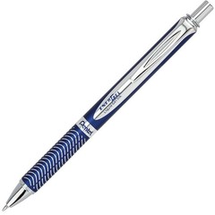PENTEL EnerGel Alloy RT Retractable Liquid Gel Pen.7mm Blue Barrel Black Ink