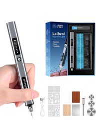 Kaibced Manual Engraving Pen with 30 Bits for Metal Wood Leather Acrylic