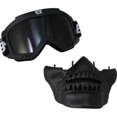 3 Birdz Eyewear Skullbird Skull Masks with Goggles Clear Yellow + Smoke Lenses