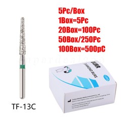 50Pcs Dental Diamond Ball Round Burs Medium FG 1.6mm for High Speed Handpiece