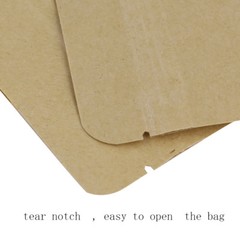 Reclosable Kraft Paper Zipper Seal Stand Up Pouch with Window Food Pack Lock Bag