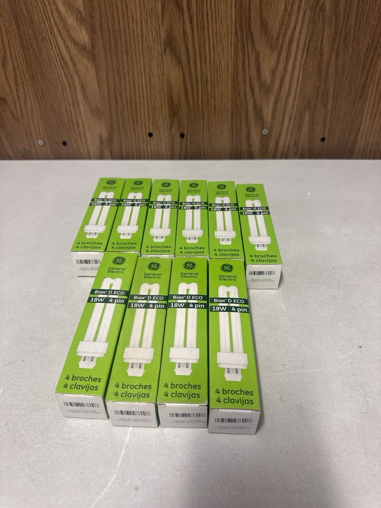 GE Biax D ECO Compact Fluorescent Lamp 18W 4 Pin Lot 46 Pcs