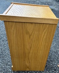 Vintage Industrial Mission Style Oak Wood Filing File Cabinet 2 Drawer / No Key