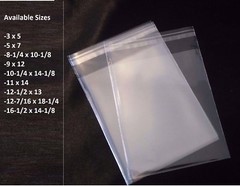 XL Bags Clear Resealable Self Adhesive Seal Cello Lip & Tape Plastic Bag 1.2 mil