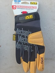 Mechanix Wear Medium Black/Tan Padded Palm Work Gloves