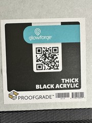 Black Cast Acrylic Sheet 12” x 20” x 1/4” Thick Glossy Proofgrade®