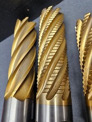 US MADE! 2″ Cobalt & HS End Mill Lot Square Roughing Corner Radius Machinist