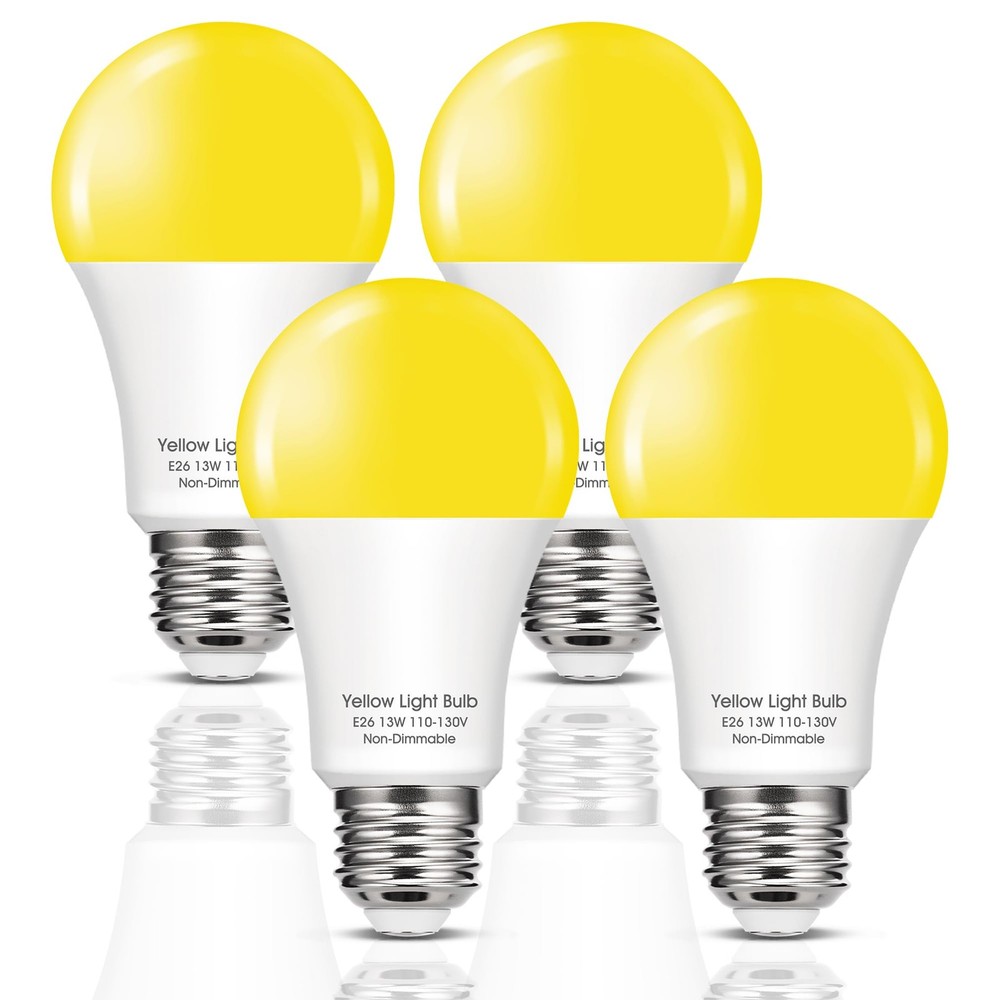 Flaspar 150W Equivalent Yellow LED Bug Light Bulbs Equivalent,