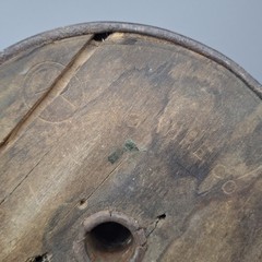 Maring Wire Co White Cloth 16-18 gauge Copper Wire on Wood & Steel Spool, 1920’s