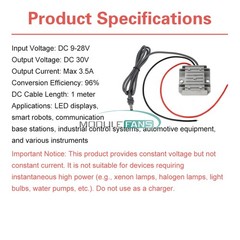 DC 9-28V to DC 30V 3.5A Boost Conversion Module Waterproof DC Boost Module