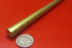 385 Brass Rod 1/2″ (.500″) Diameter x 4 Foot Length