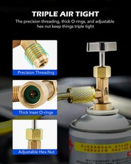 R134a Can Tap, Puncture Style R134a Refrigerant Dispenser with Tank Adapter f…