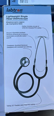 Labtron Lightweight Single Head Stethoscope Blood Pressure Medical Black Lot