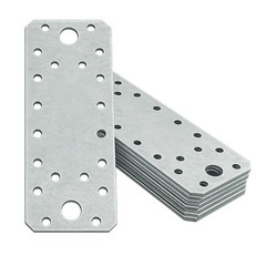 10 PCS Flat Joining Plates 5.51×2.17×0.08 Inch Heavy Duty Straight Perforated