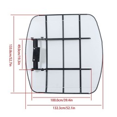 52″ X 52″ Tuff Top Tractor & Mower Canopy For ROPS 2″ x 2″ or 2″ x 3″ White