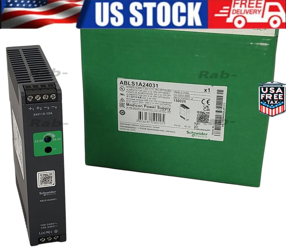 Schneider ABLS1A24031 Regulated Power Supply 100-240V AC, 24V 3.1 A Single Phase