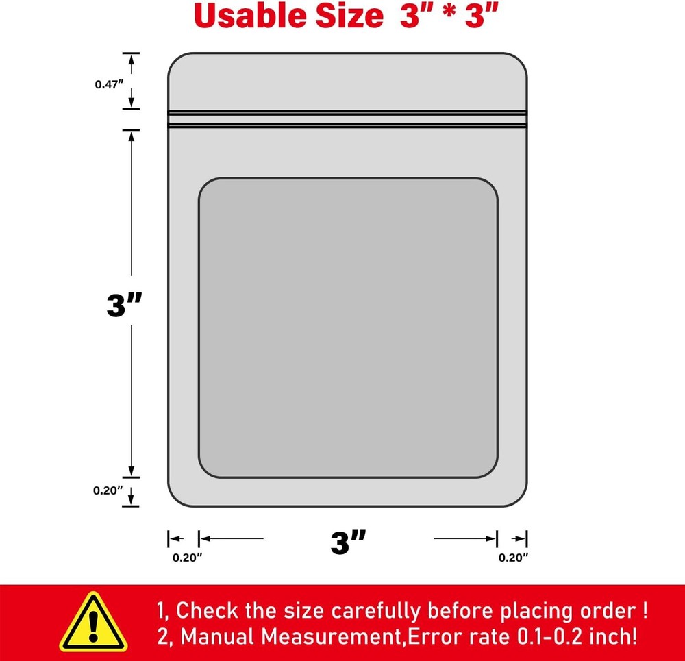 100 Pack Brown Holographic Ziplock Bags Resealable Sealable Mylar Packaging Bag