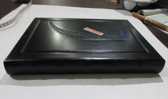 Journal 9″ Leather Hardcover 224 Lined Pages Graphic Image Black