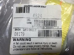 4824 SafeWaze Fall Arrest Concrete Anchor Strap 08179