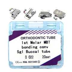 20 Sets Dental Orthodontic Buccal Tube Convertible MBT Roth 022 1st Molar Tube