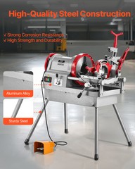 VEVOR Electric Pipe Threader Machine 900W 2-Speed Threading Cutter 1/2″ to 4″