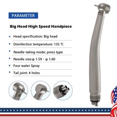 Dental Fiber Optic High Speed Turbine Handpiece 2/4H LED E-generator