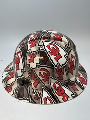 New Full Brim Hard Hat Custom Hydro Dipped KC KANSAS CITY CHIEFS